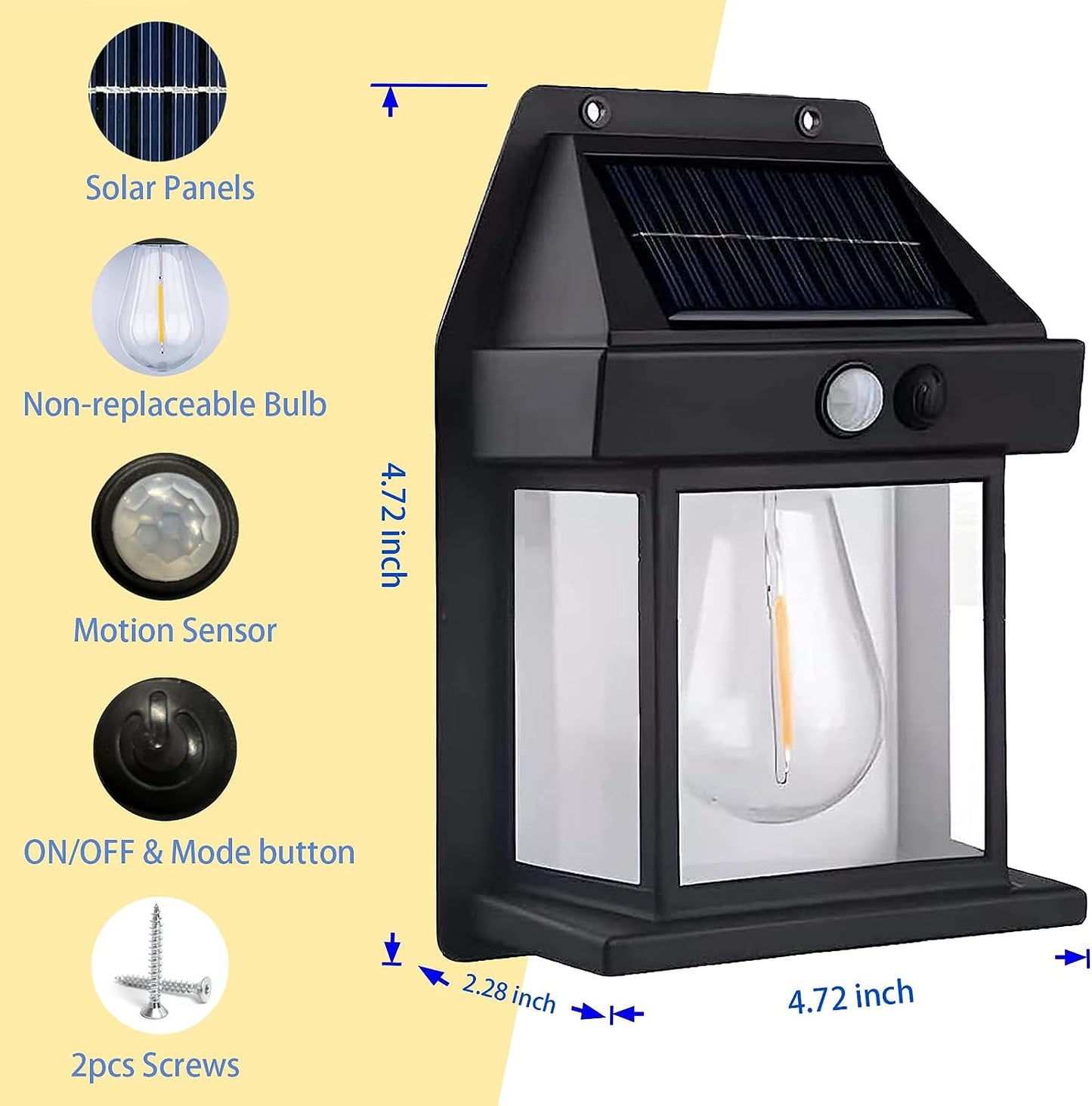 Nueva lámpara de pared solar para exteriores (PROMO 2X1)